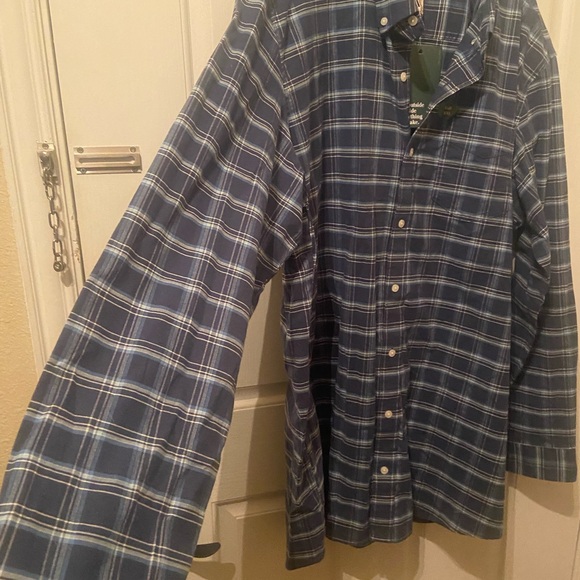 LLBean blue plaid. XXL tall with tags. NBW - Picture 3 of 5